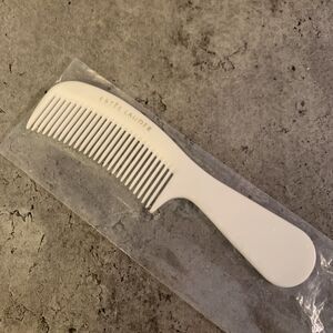 Vintage Estee Lauder White Hair Comb 6.5” Travel Curved Retro